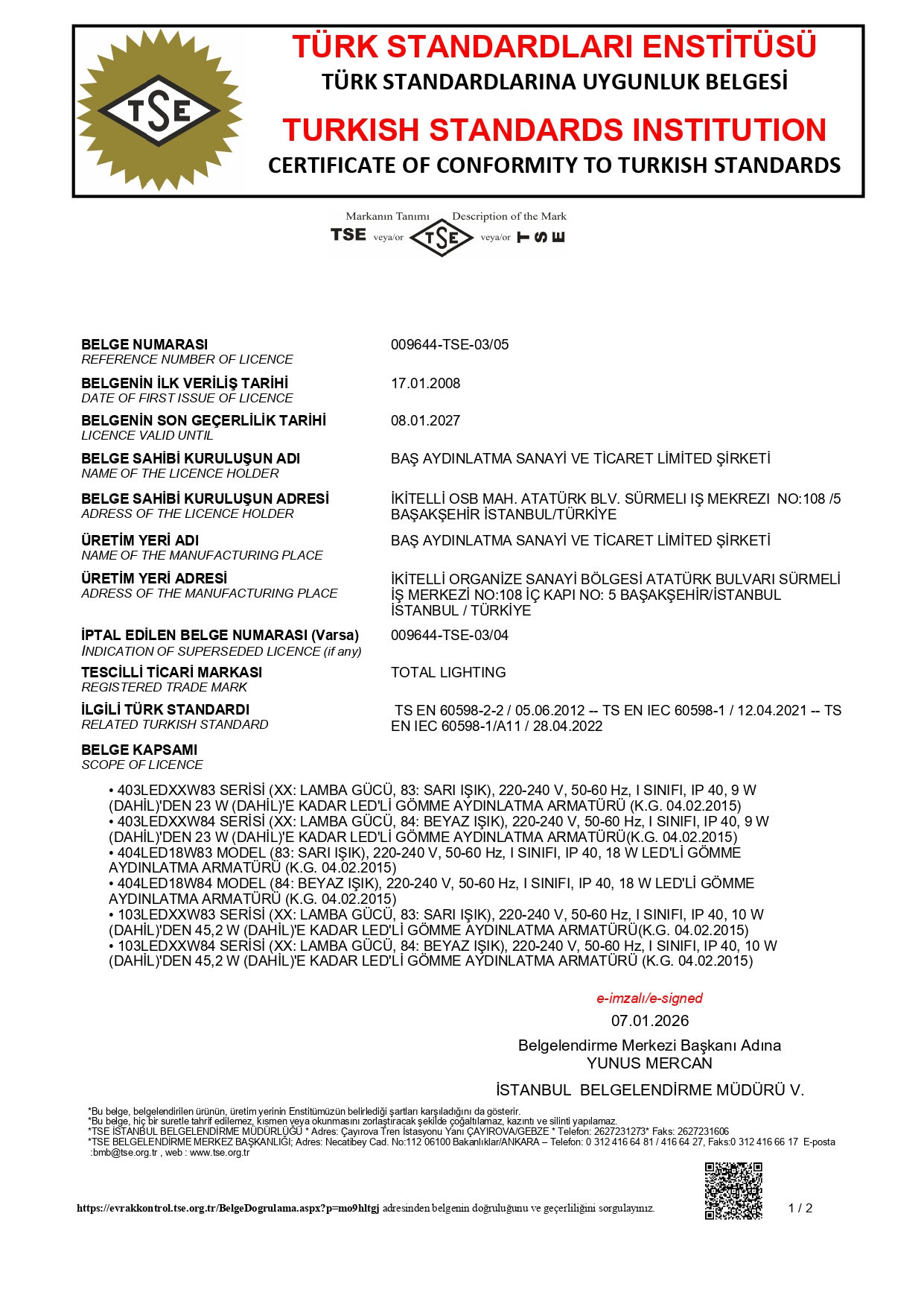TSE Recessed